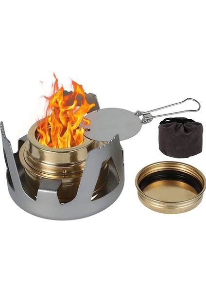 Siyah Soba Tarzı Taşınabilir Mini Alkollü Soba Brülörü Açık Ultralight Pirinç Kamp Pişirme Ocağı Açık Kamp Sırt Çantasıyla Seyahat Turist Brülörü (Yurt Dışından) fiyatları
