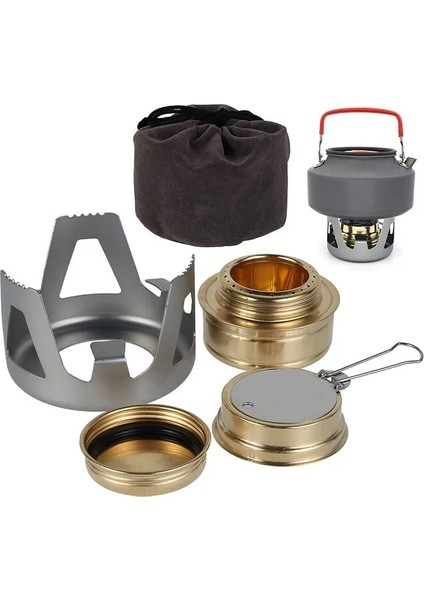 Siyah Soba Tarzı Taşınabilir Mini Alkollü Soba Brülörü Açık Ultralight Pirinç Kamp Pişirme Ocağı Açık Kamp Sırt Çantasıyla Seyahat Turist Brülörü (Yurt Dışından) modelleri