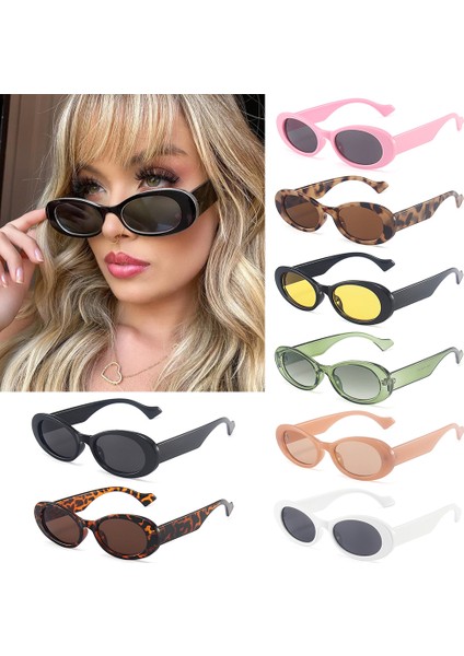 C9 Stili Moda Küçük Oval Kadınlar Için Güneş Gözlüğü Vintage Leopar Jöle Renk Güneş Gözlükleri Trend Tonları UV400 Açık Bisiklet Gözlük (Yurt Dışından) fiyatları