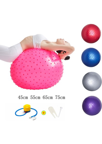 45CM-MOR Tarzı 45CM Mmm Dikenli Masaj Topu Spor Yoga Topları Noktası Fitness Salonu Dengesi Fitball Egzersiz Pilates Egzersizi (Yurt Dışından) fırsatları