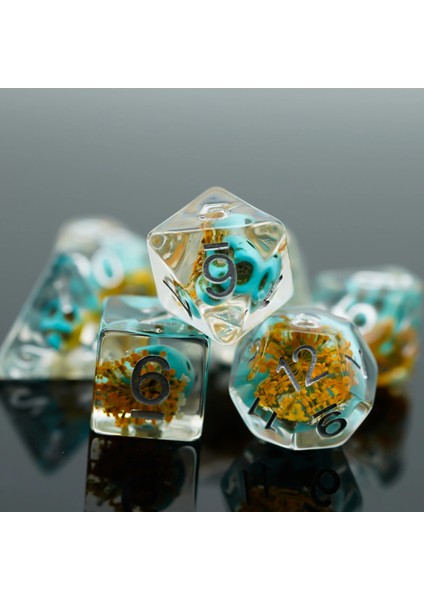 Sarı ve Mavi Tarzı Et Skull With Flower Dnd Dice D&d Dice D4 D6 D8 D10 D% D12 D20 Polyhedral Games Zar Seti Masa Oyunları Için Mtg Rpg (Yurt Dışından) fiyatları