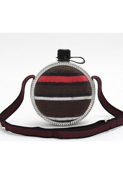 2l Large Capacity Outdoor Felt Hiking Camping Portable Travel Heat Insulation Kettle Adjustable Strap Canteen Striped (Yurt Dışından)