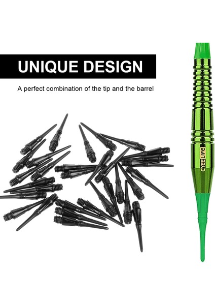 Yeşil Stil Cyeelife 18G Bakır Dart Namlu Elektronik Yumuşak Ipuçları Dart Dart Bar Oyunları 30SOFT Dart Ipuçları (Yurt Dışından)