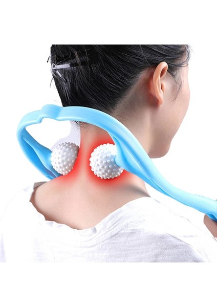 Mavi Bir Stil Plastik Basınç Noktası Terapi Boyun Massageador Massagem Boyun Omuz Tetik Noktası Için El Makaralı Boyun Masajı Rahatlatmak (Yurt Dışından)