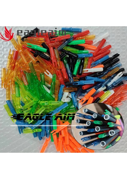 Kırmızı Stil Mağazada Okçuluk Okları Nock .244IGRAM Bileşik Yay Okları Avcılık Için Iç Çap Plastik Ekleme Kuyruğu (Yurt Dışından) fırsatları
