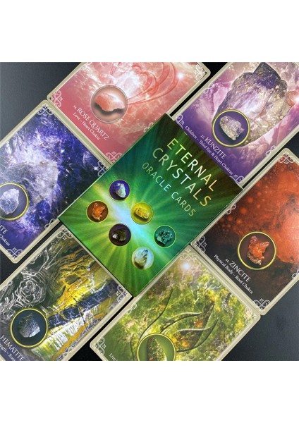 TT63 Tarzı Ebedi Kristaller Için Oracle Kartları Etkileşimli Masa Oyunları Tarot Kartları Deste Oyunları Ingilizce Sürüm Tarot Kartı Kılavuzu (Yurt Dışından) indirimleri