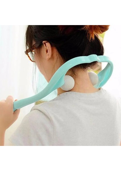 Mavi Bir Stil Plastik Basınç Noktası Terapi Boyun Massageador Massagem Boyun Omuz Tetik Noktası Için El Makaralı Boyun Masajı Rahatlatmak (Yurt Dışından)