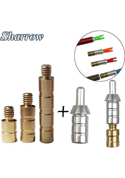 12PCS ve 12PCS100GR Tarzı Adet Id Ok Nock Pimi ve Tahıl Dart Ağırlığı Ek Hızlandırıcı Aletler Adaptörü Avcılık Bileşik Olimpik Yay (Yurt Dışından)