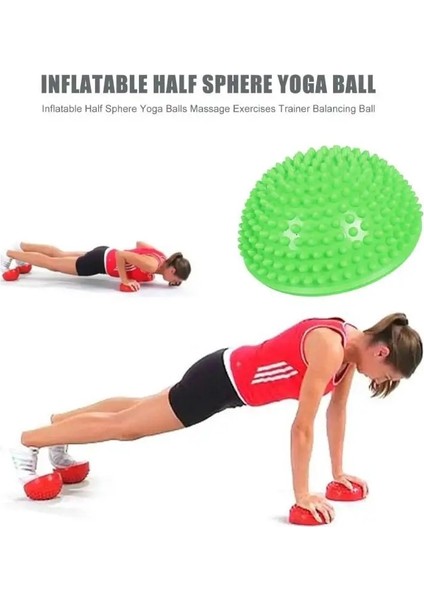 Mor Tarzı Yoga Topu Sabitleyici Denge Antrenörü Yarım Küre Basamak Taşları Dikenli Masaj Topu Yoga Yarım Topu Duyu Bütünleme Topu (Yurt Dışından) fırsatları