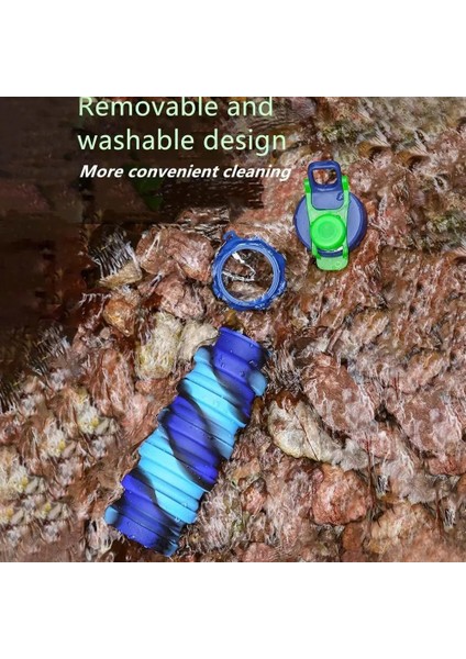 Mavi Stil 500ML Katlanabilir Su Şişesi Yeniden Kullanılabilir Bpa Içermeyen Silikon Su Şişesi (Yurt Dışından) modelleri