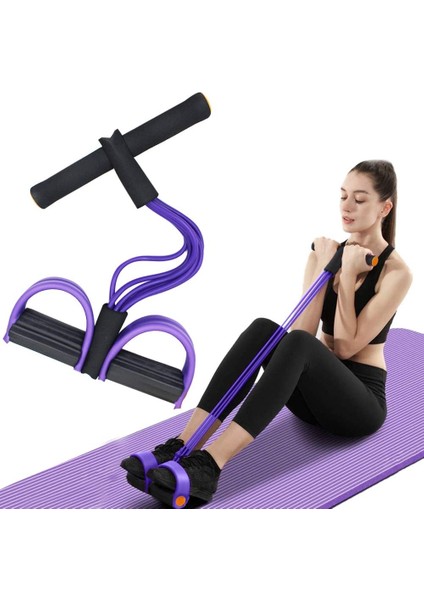 Mor Tarzı Elastik Gerginlik Halatı 6 Tüp Çektirme Pedalı Fitness Oturmak Çekme Halatı Lateks Direnç Bantları Ev Spor Salonu Spor Eğitim Ekipmanları (Yurt Dışından)