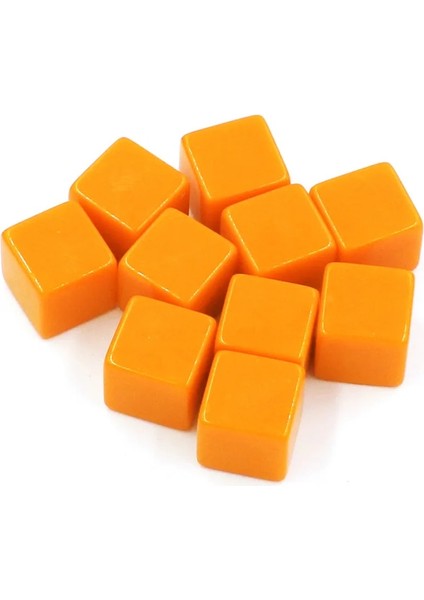 Turuncu Tarzı Ack Boş Zar Yeni Renkli Akrilik Zar Kare Köşe Öğretim Sahne Oyun Aksesuarları Matematiksel Araçlar (Yurt Dışından)