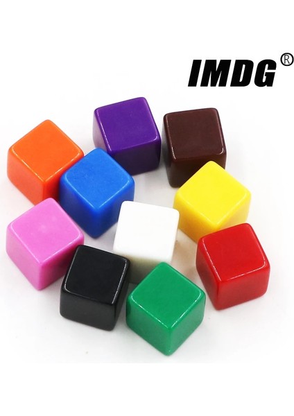 Turuncu Tarzı Ack Boş Zar Yeni Renkli Akrilik Zar Kare Köşe Öğretim Sahne Oyun Aksesuarları Matematiksel Araçlar (Yurt Dışından) fiyatları