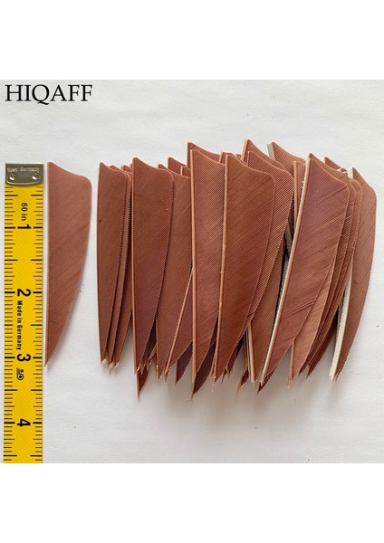 Göl Mavisi Tarzı Hi-Q 3 Inç Doğal Hindi Tüyleri Kalkan Kesim Okçuluk Fletches Tüy Ok Fletching 3'' Kanatlar (Yurt Dışından)