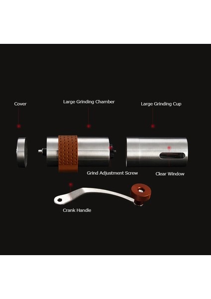 Alocs CW-K17 Seyahat Kılavuzu Kahve Değirmeni Makinesi Konik Çapak Değirmeni Ayarlanabilir Ayarlı Taşınabilir El Krank Kahve Değirmeni (Yurt Dışından) modelleri