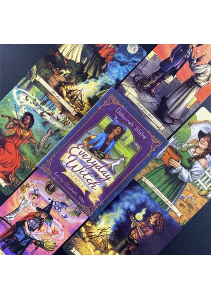 TS143 Stili Spellcasting Oracle Kartları 48 Kartlı Deste ve Rehber Kartları Oyunu Kehanet Cadı Binici Kadınlar Kızlar Için Tarot (Yurt Dışından) fırsatları