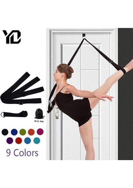 Kırmızı Stil 3m Kapı Esnekliği Germe Yoga Streç Askı Bacak Sedye Askı D-Halka Kemer Dans Jimnastik Direnç Fitness Salonu Bantları (Yurt Dışından)