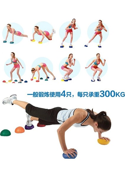 Turuncu Tarzı 16CM Yoga Topu Pvc Şişme Masaj Noktası Yarım Fit Top Denge Eğitmen Sabitleyici Spor Pilates Fitness Dengeleme Topu (Yurt Dışından)
