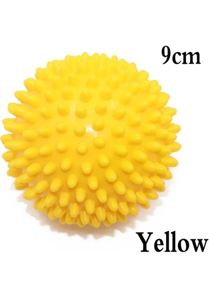 Sarı 9cm Tarzı 7.cm Pvc Dikenli Masaj Topları Rulo Dayanıklı Yoga Fitness Topu Kas Fasya Tetik Noktası Relax El Ayak Egzersiz Topu Relax (Yurt Dışından)