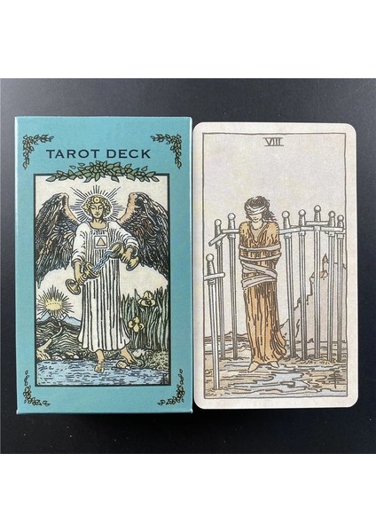 78 Adet TT199 Tarzı Yeni Binici Mavi Kutu Tarot Oracle Kartları Etkileşimli Tahta Iskambil Kartları Oyunları Aile Barı Içme Oyunu Aile ile Oynamak (Yurt Dışından) fırsatları