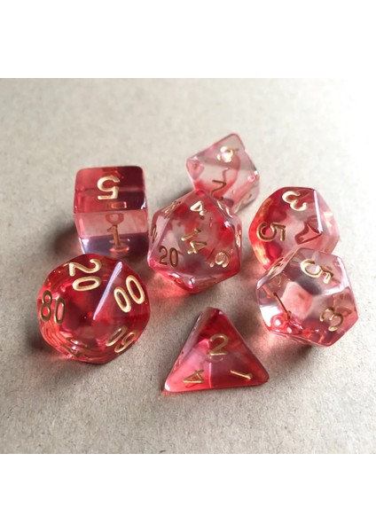 No.6 Tarzı 7pcslot Reçine Çok Yönlü Zar Parlak Zar Şeffaf Zar D&d D4 D6 D8 D10 D% D12 D20 Çokyüzlü Tahta Oyunu Zar (Yurt Dışından)