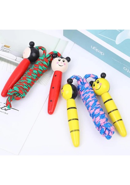 Kırmızı Stil Ahşap Saplı 6.6ft Ip Atlama Çocuklar Örgülü Dolaşmayan Kablo Eğlence ve Fitness Için Ip Atlama Egzersizi Atlama Ipi Çocuklar (Yurt Dışından) fiyatları