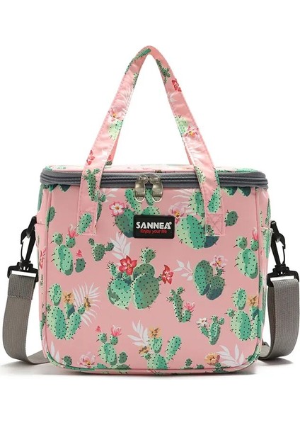 Kaktüs Tarzı 7l Çiçek Çanta Moda Termal Gıda Öğle Yemeği Çantası Kadınlar Için Süt Bira Soğutucu Öğle Yemeği Kutusu Taşınabilir Işlevli Öğle Yemeği Çantası (Yurt Dışından)