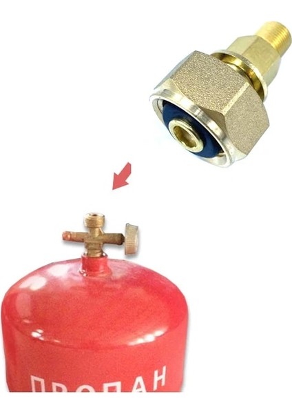 Bidon Gaz Dönüştürücü Açık Kamp Sobası Dönüşüm Gaz Sobası Konektörü Otomatik Kapanan Soba Adaptörü Nozul Brülör Adaptörü (Yurt Dışından)