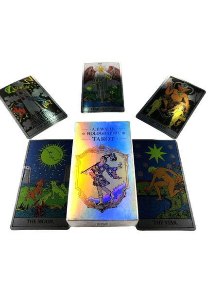 Başmelek Oracle Stili Son Yüksek Li Holografik Tarot Kartları Fal Rehberliği, Pdf Rehberi ile Kehanet Güverte Tahta Oyunu Anlatıyor (Yurt Dışından)