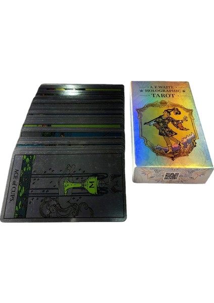 Başmelek Oracle Stili Son Yüksek Li Holografik Tarot Kartları Fal Rehberliği, Pdf Rehberi ile Kehanet Güverte Tahta Oyunu Anlatıyor (Yurt Dışından)