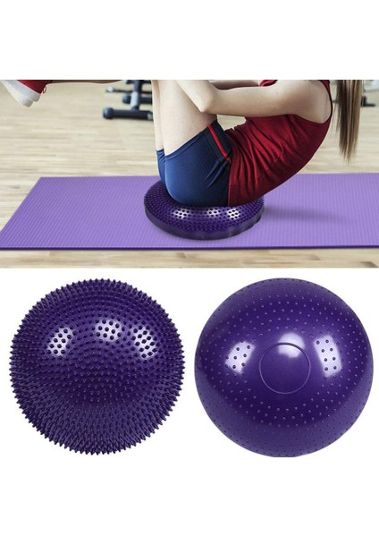 Yeşil Stil 33CM Dayanıklı Şişme Yoga Masaj Topu Pedi Evrensel Spor Salonu Fitness Yoga Wobble Stabilite Denge Diski Yastık Yoga Topu (Yurt Dışından) fırsatları