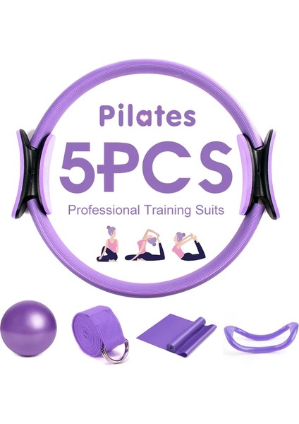 Mavi Stil 5 Adet Fitness Yoga Ekipmanları Pilates Daire Spor Salonu Egzersiz Fitness Eğitimi Direnç Destek Aracı Stretch Band Yoga Topu (Yurt Dışından) modelleri