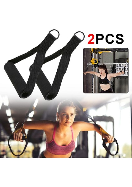 Çekme Halatı Kavrama Fitness Crossfit Kaldırma Çekme Egzersizi Ağır Hizmet D-Halkası Çekme Halatı Kablo Tüpü Aksesuar Kolu Direnç Bantları (Yurt Dışından)