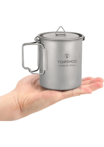 3 Adet Tarzı Tomshoo Ultralight 750ML Titanyum Pot Taşınabilir Titanyum Su Kupa Kapaklı Bardak ve Katlanabilir Saplı Açık Kamp Tencere (Yurt Dışından) modelleri