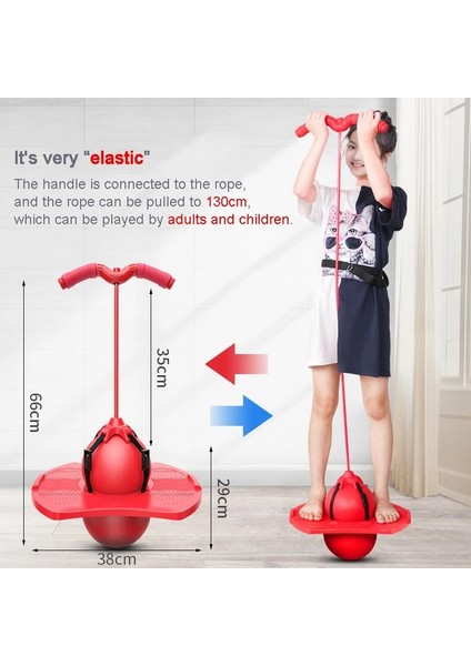 Kırmızıb Tarzı Saplı ve Pompalı Zıplayan Top Denge Platformu Bouncy Jump Pogo Topu Çocuklar Için Oyun Alanı Spor Egzersiz Yarışması Oyuncak (Yurt Dışından) fiyatları