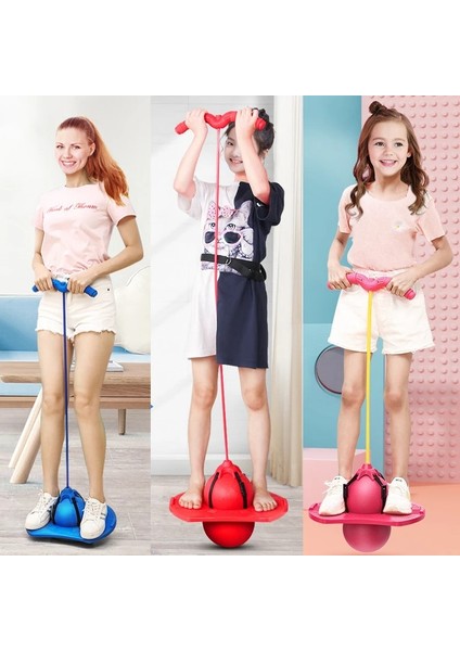 Kırmızıb Tarzı Saplı ve Pompalı Zıplayan Top Denge Platformu Bouncy Jump Pogo Topu Çocuklar Için Oyun Alanı Spor Egzersiz Yarışması Oyuncak (Yurt Dışından) fırsatları