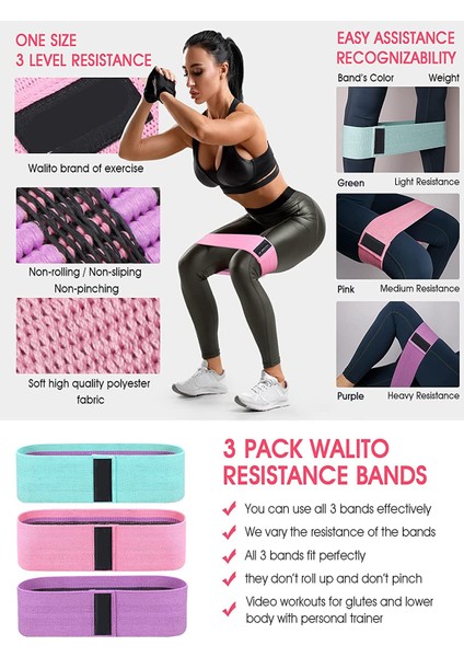 Gül 25-30 Lb Tarzı Bacaklar Için Direnç Bantları Popo Ganimet Kalça Egzersiz Bantları Set Spor Fitness Egzersiz Bantları Direnç Döngüleri Bant Kaymaz Elastik (Yurt Dışından) fiyatları