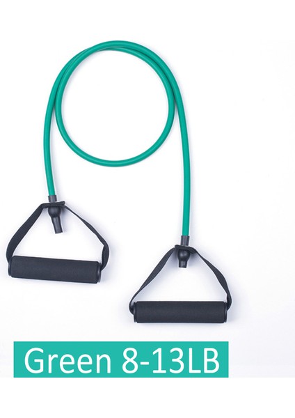 Yeşil Stil 120CM 5 Seviye Yoga Çekme Halatı Direnç Bantları Tpe Kolları ile Elastik Fitness Egzersiz Salonu Ev Egzersiz Excerciser Eğitimi (Yurt Dışından)