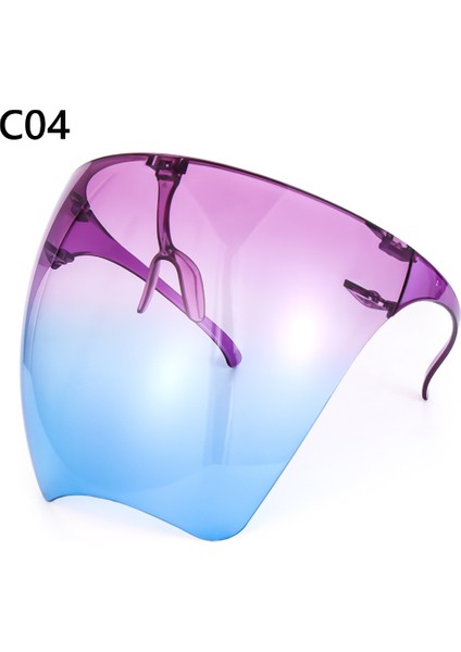C04 Stili 1 Adet Büyük Boy Gözlükler Visor Uv Gözlükleri Unisex Faceshield Koruyucu Gözlükler Tam Yüz Kapağı Günlük Eğlence Gözlükleri (Yurt Dışından)