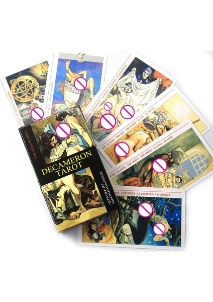 No.24 Tarzı Decameron Tarot 78-Kart Destesi Tam Ingilizce Oracle Kartları Arkadaşlar Parti Masa Oyunu Carnal Adventure (Yurt Dışından) modelleri