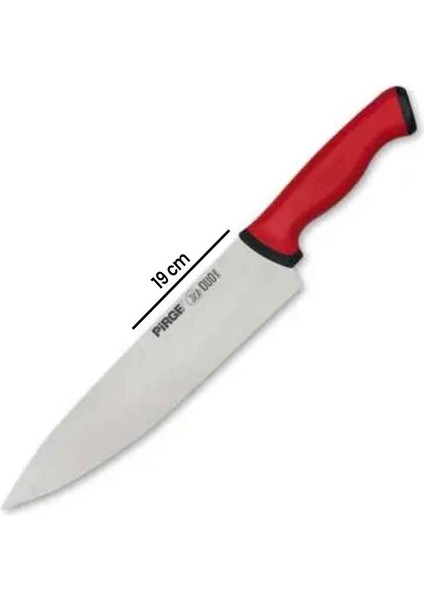 Duo Şef Bıçağı - Kırmızı 19 cm