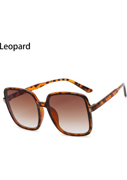 C-Leopar Stili Moda Kare Güneş Gözlüğü Kadın Tasarımcı Lüks Erkek Kedi Göz Güneş Gözlükleri Klasik Vintage UV400 Koruma Dış Mekan Gözlükleri (Yurt Dışından)