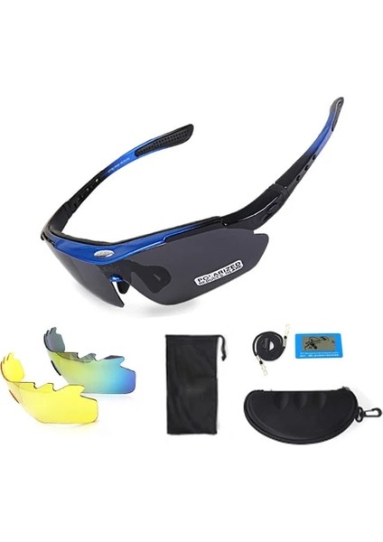 3 Lensli Mavi Stil Newboler 2 Çerçeve Polarize Bisiklet Güneş Gözlükleri Doğa Sporları Bisiklet Gözlükleri Erkek Kadın Bisiklet Güneş Gözlüğü Gözlük Gözlük 5 Lens (Yurt Dışından)