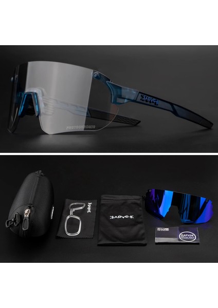 No.6 Tarzı Kumral Açık Fotokromik UV400 Bisiklet Gözlükleri Bisiklet Güneş Gözlüğü Spor Güneş Gözlüğü Bisiklet Gözlükleri Miyopi Çerçeve ile Oculos Ciclismo (Yurt Dışından)