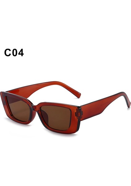 C04 Stili Küçük Çerçeve Güneş Gözlüğü Kadın Moda Oval Güneş Gözlükleri Erkekler Vintage Yeşil Kırmızı Gözlük Bayanlar Seyahat Tarzı Shades UV400 Gözlük (Yurt Dışından)