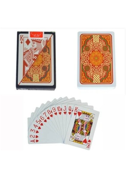 6828 Kırmızı Stil 1 Deckvc Oyun Kartları Su Geçirmez Oyun Kartları Plastik Poker Kartları Poker Destesi Beyaz Altın Poker Kartları 58*88MM Kartlar (Yurt Dışından)