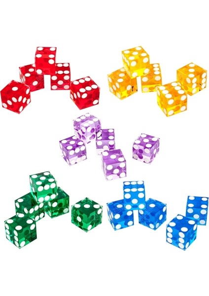 R Stili 2021 Yüksek Dereceli Akrilik Şeffaf Zar D Casino Zar, Jilet Kenarlı (Yurt Dışından) fırsatları