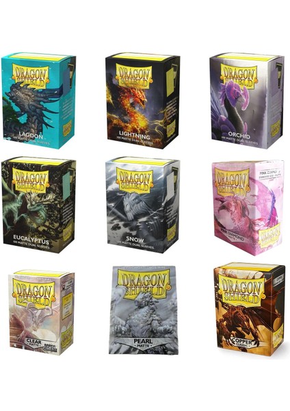 Pembe Elmas Mat Stil 100CT Dragon Shield Snoworchıdlagoonlightningokaliptüspembe Elmas Çift Mat Kart Kılıfları Mtgpkm Kartları Koruyucu (Yurt Dışından) fiyatları