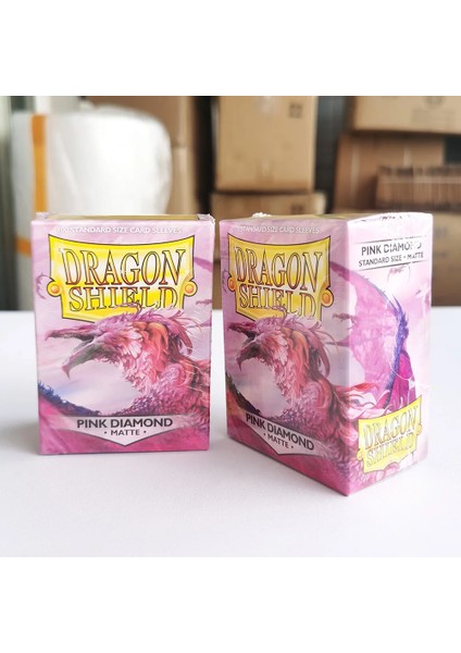 Pembe Elmas Mat Stil 100CT Dragon Shield Snoworchıdlagoonlightningokaliptüspembe Elmas Çift Mat Kart Kılıfları Mtgpkm Kartları Koruyucu (Yurt Dışından) modelleri