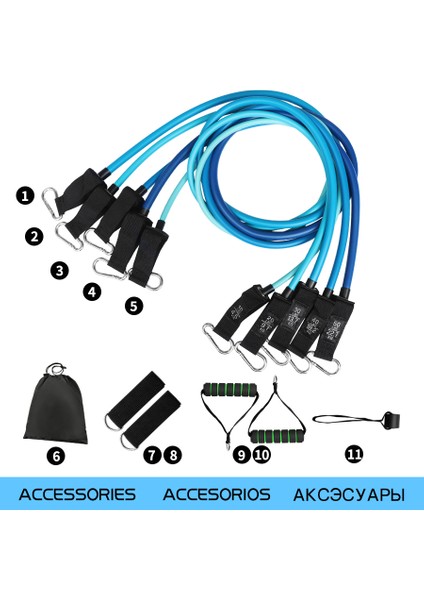 Flanhlgpj 10 Stili Streç Direnç Tüp Bandı Spor Lastik Bant Çekme Halatı Egzersiz Genişletici Eğitim Kapı Çapa Kolu Ayak Bileği Kayışı Aksesuarları (Yurt Dışından) fiyatları